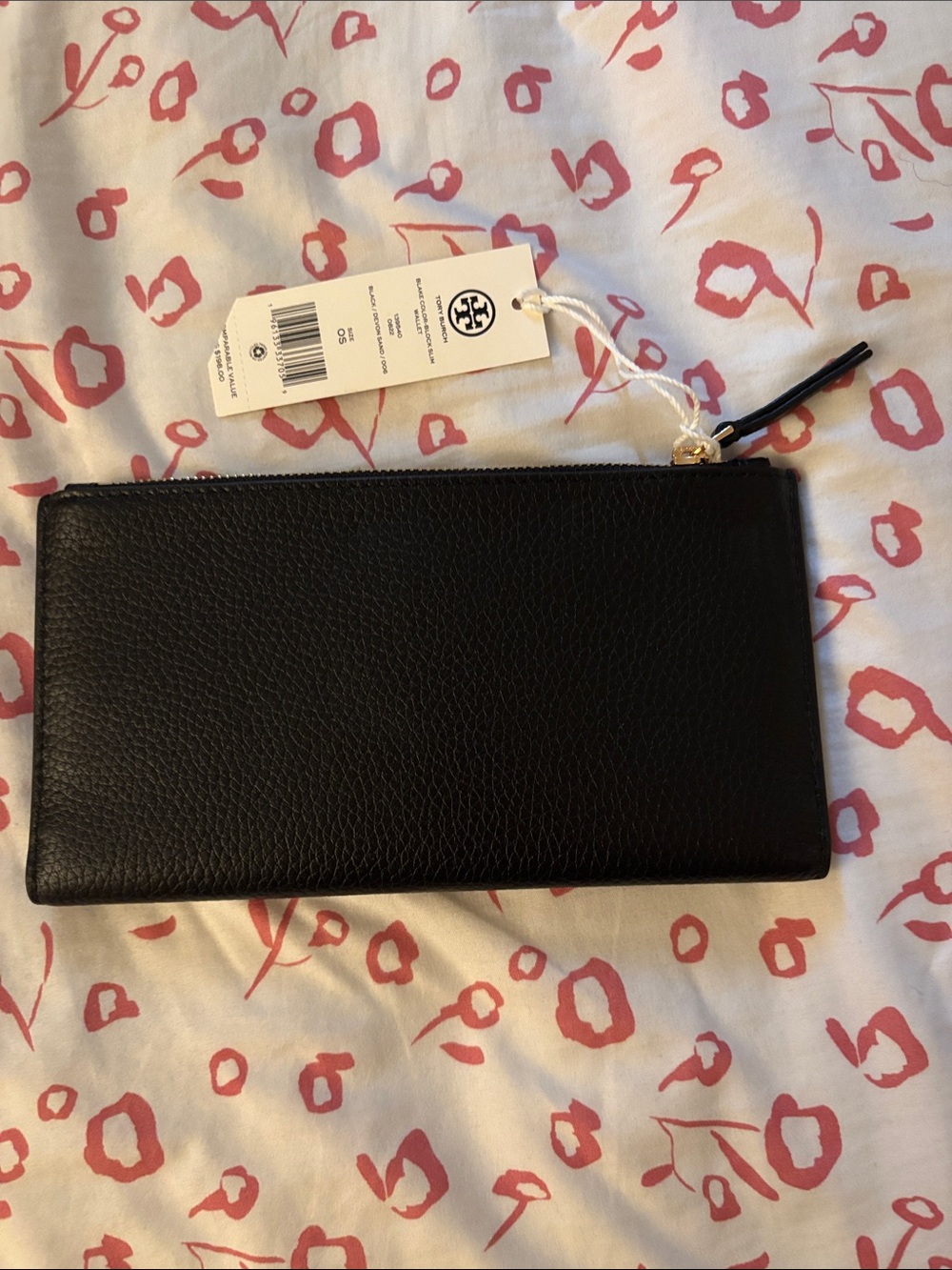 Tory Burch Blake Black Leather slim wallet nwt - Picture 5 of 5